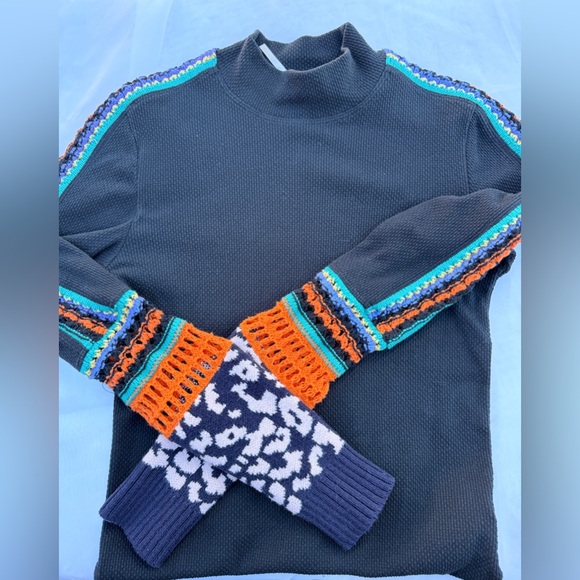 Free People | Switch It Up Crochet-Trim Thermal Top | Sz Med - Picture 6 of 10